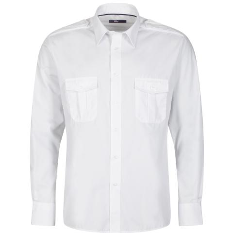 White Bergen Pilot Shirt L/S