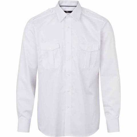 White Palermo Pilot Shirt L/S